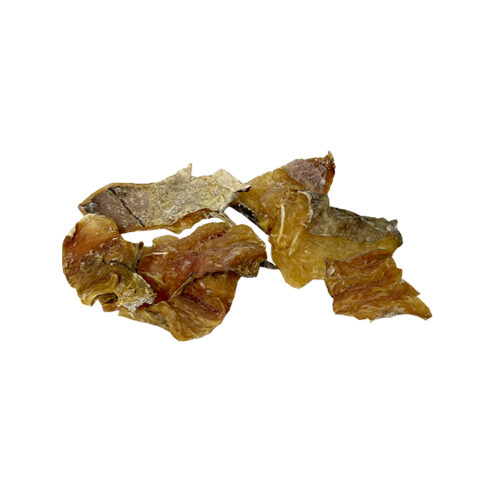 Cod Skin Fillets for Dogs Raw Dried Treats, High in Protein